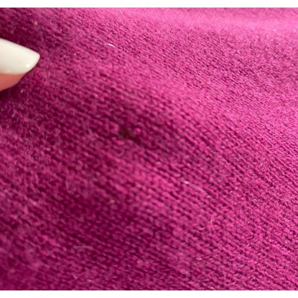 Neiman Marcus Womens Magenta Cashmere Short Sleeve Sweater Size XS Old Money - Picture 7 of 10